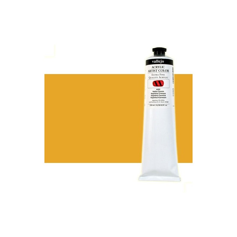 Material Bellas Artes - Pintura - Acrílico Vallejo Artist color cadmio naranja claro (200 ml) | totenart.com