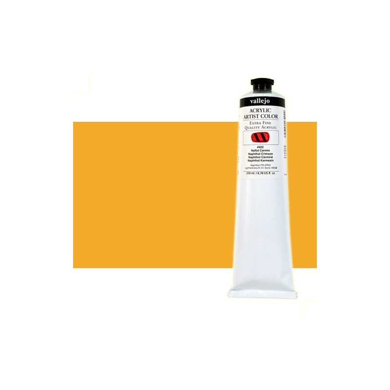 Material Bellas Artes - Pintura - Acrílico Vallejo Artist color naranja transparente (200 ml) | totenart.com