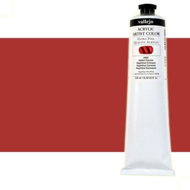 Material Bellas Artes - Pintura - Acrílico Vallejo Artist color rojo carmín permanente (200 ml) | totenart.com