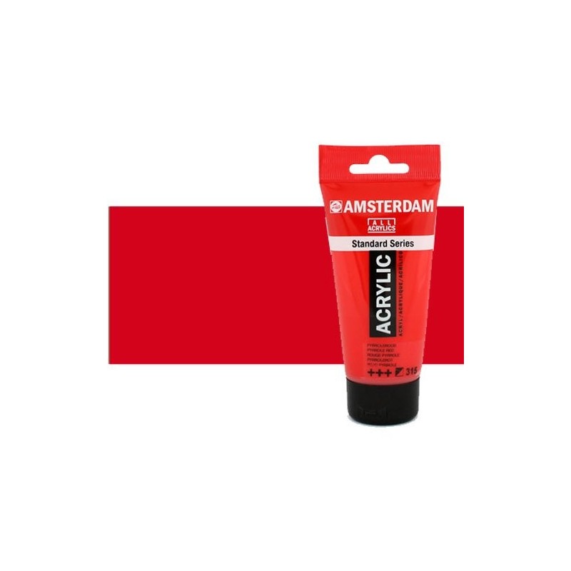 Material Bellas Artes - Pintura - Acrílico Amsterdam color rojo transparente medio (250 ml) | totenart.com