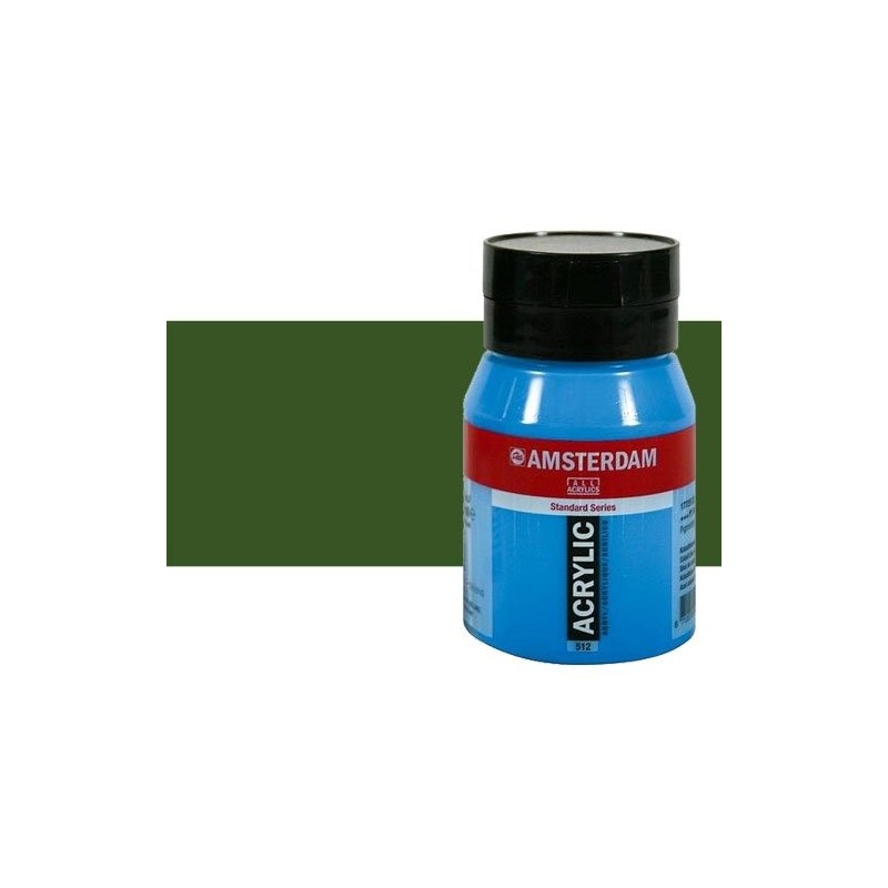 Material Bellas Artes - Pintura - Acrílico Amsterdam color verde oliva oscuro (500 ml) | totenart.com