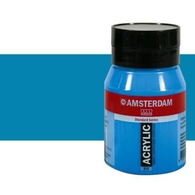 Material Bellas Artes - Pintura - Acrílico Amsterdam color azul brillante (500 ml) | totenart.com