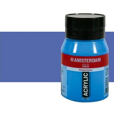 Material Bellas Artes - Pintura - Acrílico Amsterdam color azul ultramar violeta claro (500 ml) | totenart.com