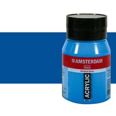 Material Bellas Artes - Pintura - Acrílico Amsterdam color azul cobalto ultramar (500 ml) | totenart.com