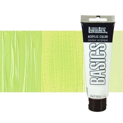 Material Bellas Artes - Pintura - Acrílico Liquitex Basics color verde amarillo brillante (118 ml) | totenart.com