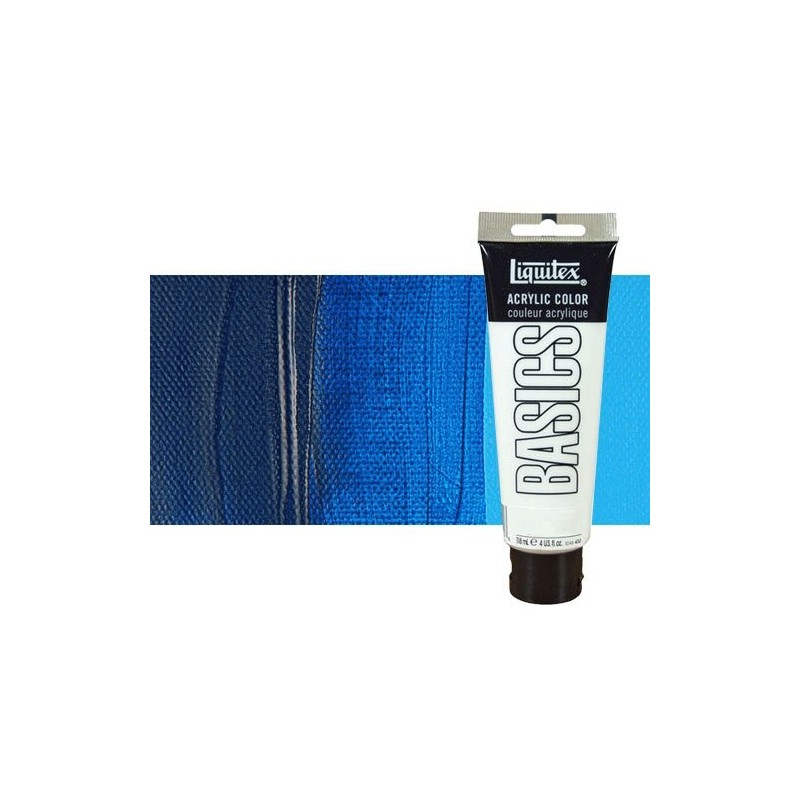 Material Bellas Artes - Pintura - Acrílico Liquitex Basics color azul ftalocianina (118 ml) | totenart.com