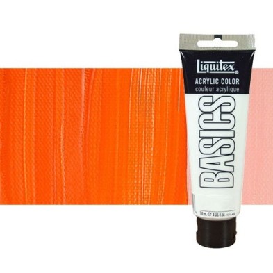 Material Bellas Artes - Pintura - Acrílico Liquitex Basics color naranja cadmio (118 ml) | totenart.com