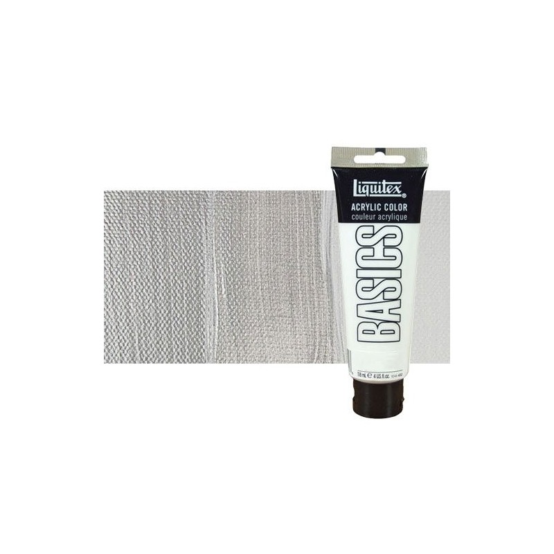 Material Bellas Artes - Pintura - Acrílico Liquitex Basics color plata (118 ml) | totenart.com