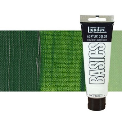 Material Bellas Artes - Pintura - Acrílico Liquitex Basics color verde de Hooker (118 ml) | totenart.com