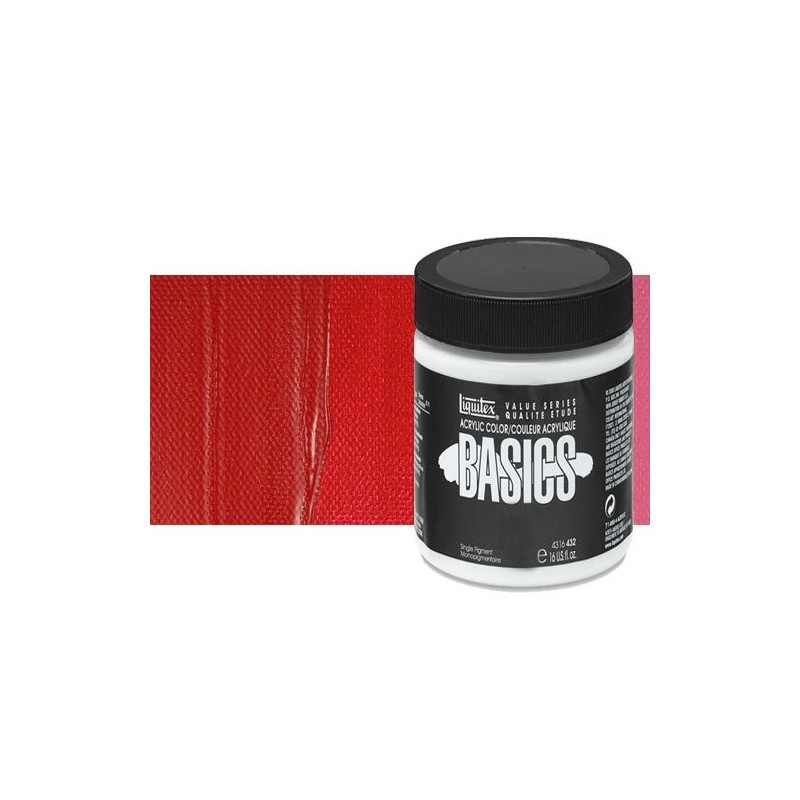 Material Bellas Artes - Pintura - Acrílico Liquitex Basics color tono rojo cadmio oscuro (946 ml) | totenart.com