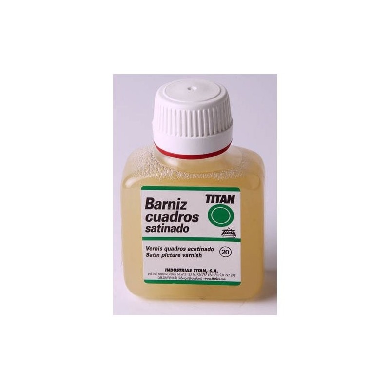 Material Bellas Artes – pintura- Barniz satinado Titan para cuadros (250 ml) | totenart.com
