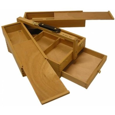 Material Bellas Artes - Pintura - Caja de madera multiusos con asa (24x34x15 cm) | totenart.com