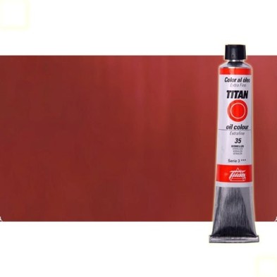 Material Bellas Artes - Pintura - Óleo Titan extra fino color rojo inglés oscuro (60 ml) | totenart.com