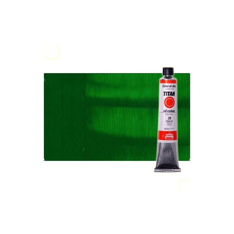 Material Bellas Artes - Pintura - Óleo Titan extra fino color verde cinabrio oscuro (60 ml) | totenart.com