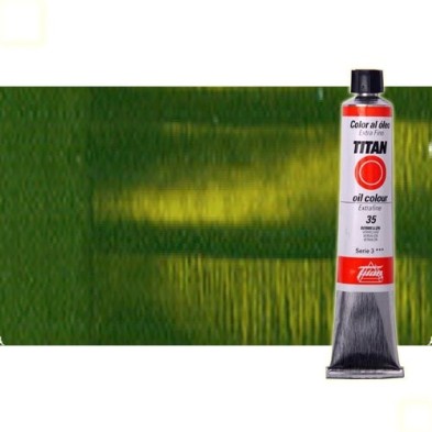 Material Bellas Artes - Pintura - Óleo Titan extra fino color verde cinabrio tostado (60 ml) | totenart.com