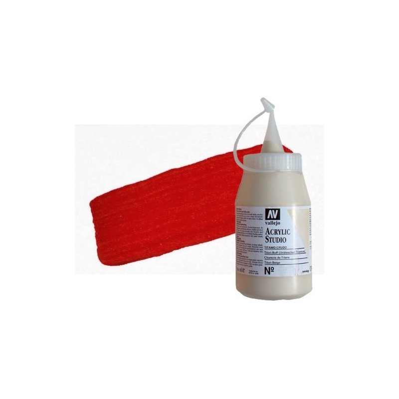 Material Bellas Artes - Pintura - Acrílico Vallejo Studio color rojo de cadmio (1000 ml) | totenart.com
