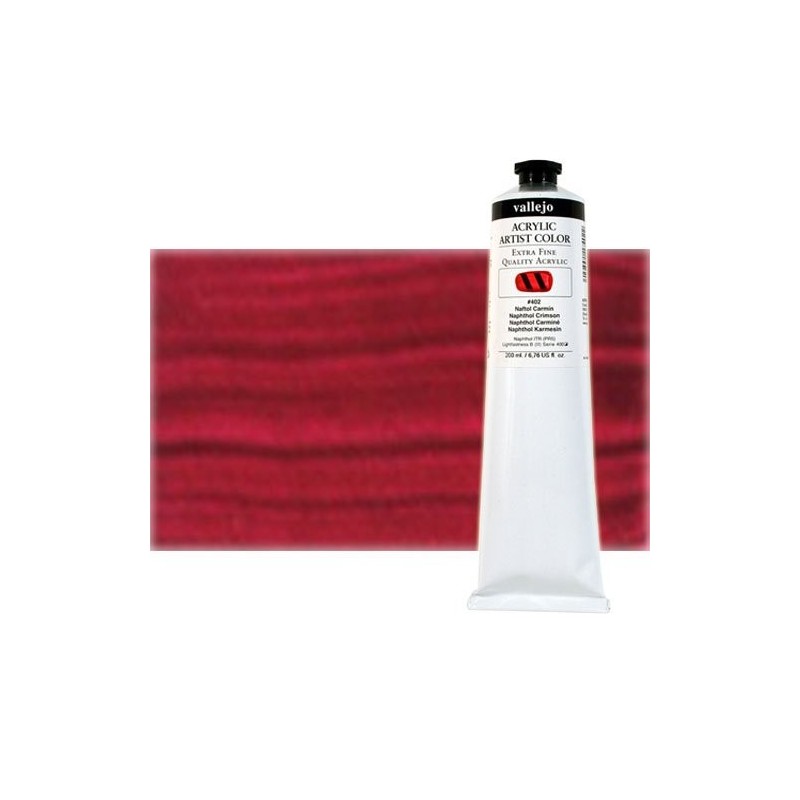 Material Bellas Artes - Pintura - Acrílico Vallejo Artist color carmín de quinacridona (200 ml) | totenart.com