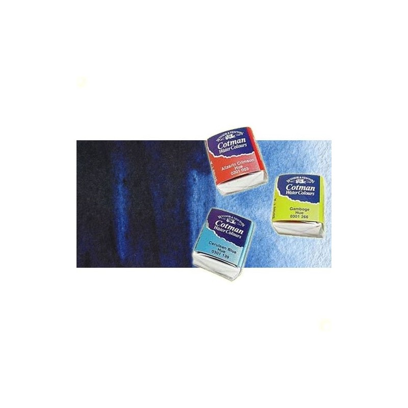 Material Bellas Artes - Pintura - Acuarela Cotman Winsor & Newton 1/2 godet color azul de Prusia | totenart.com