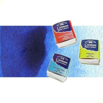 Material Bellas Artes - Pintura - Acuarela Cotman Winsor & Newton 1/2 godet color azul intenso | totenart.com