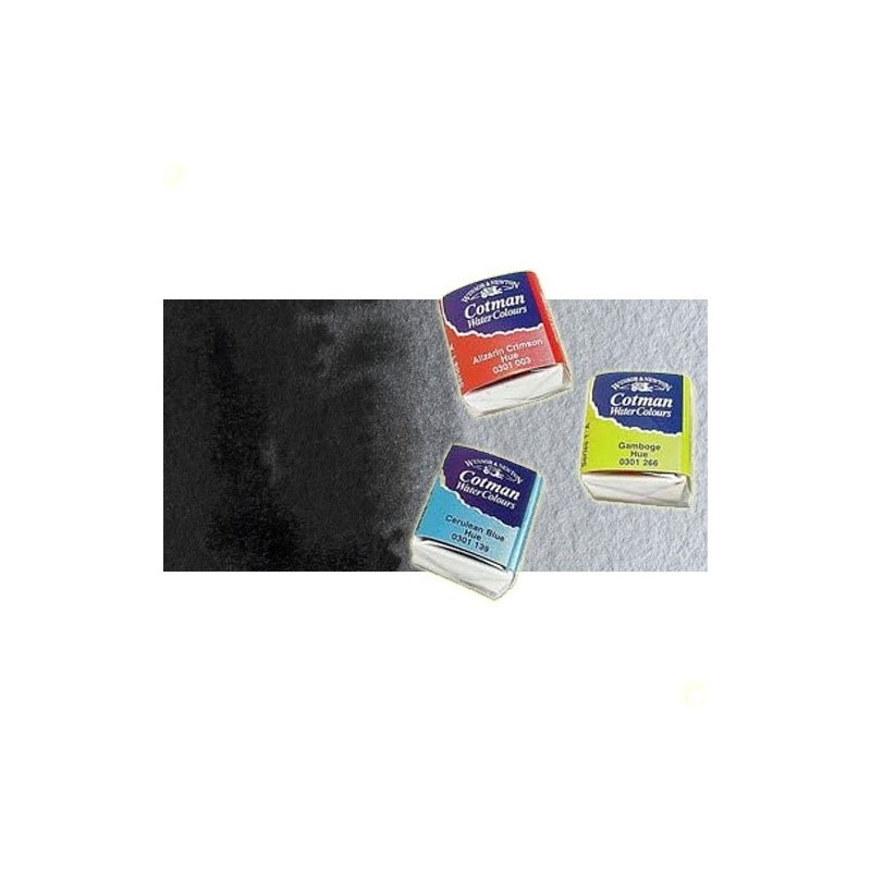 Material Bellas Artes - Pintura - Acuarela Cotman Winsor & Newton 1/2 godet color negro de humo | totenart.com