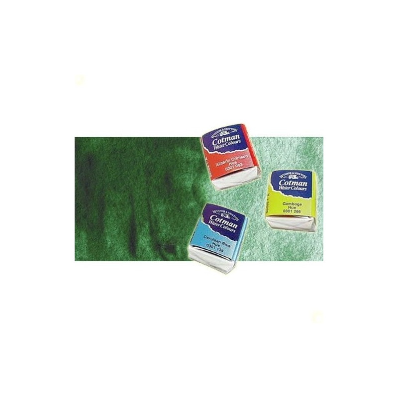 Material Bellas Artes - Pintura - Acuarela Cotman Winsor & Newton 1/2 godet color verde de Hooker oscuro | totenart.com