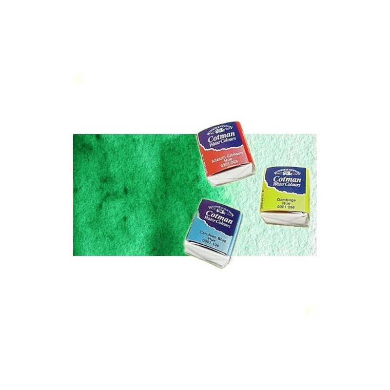 Material Bellas Artes - Pintura - Acuarela Cotman Winsor & Newton 1/2 godet color verde intenso | totenart.com