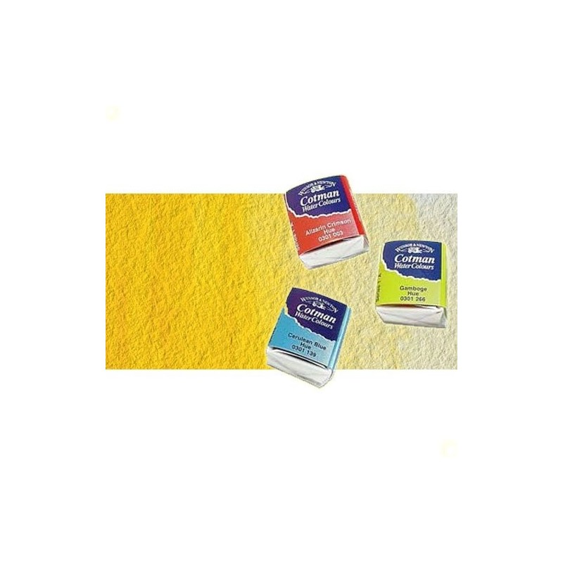 Material Bellas Artes - Pintura - Acuarela Cotman Winsor & Newton 1/2 godet color amarillo de cadmio oscuro | totenart.com