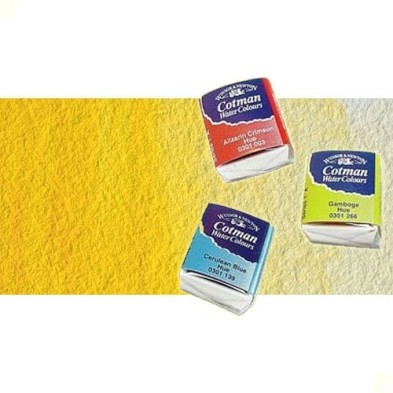 Material Bellas Artes - Pintura - Acuarela Cotman Winsor & Newton 1/2 godet color amarillo de cadmio oscuro | totenart.com