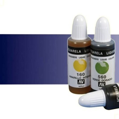 Material Bellas Artes - Pintura - Acuarela líquida Vallejo color azul marino (32 ml) | totenart.com