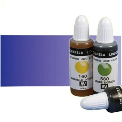 Material Bellas Artes - Pintura - Acuarela líquida Vallejo color azul real (32 ml) | totenart.com