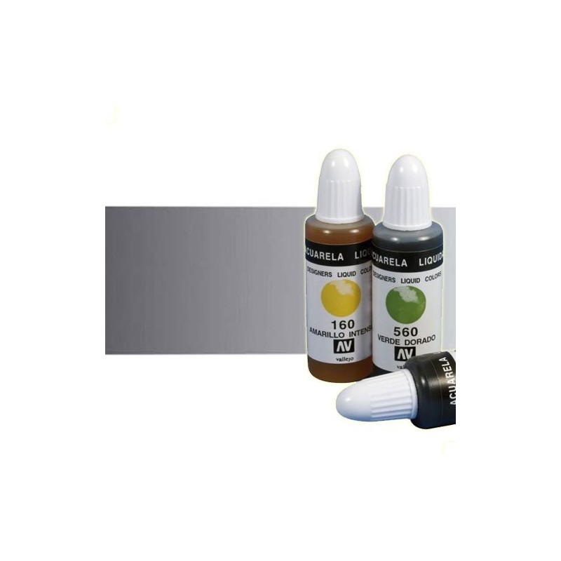 Material Bellas Artes - Pintura - Acuarela líquida Vallejo color gris claro (32 ml) | totenart.com