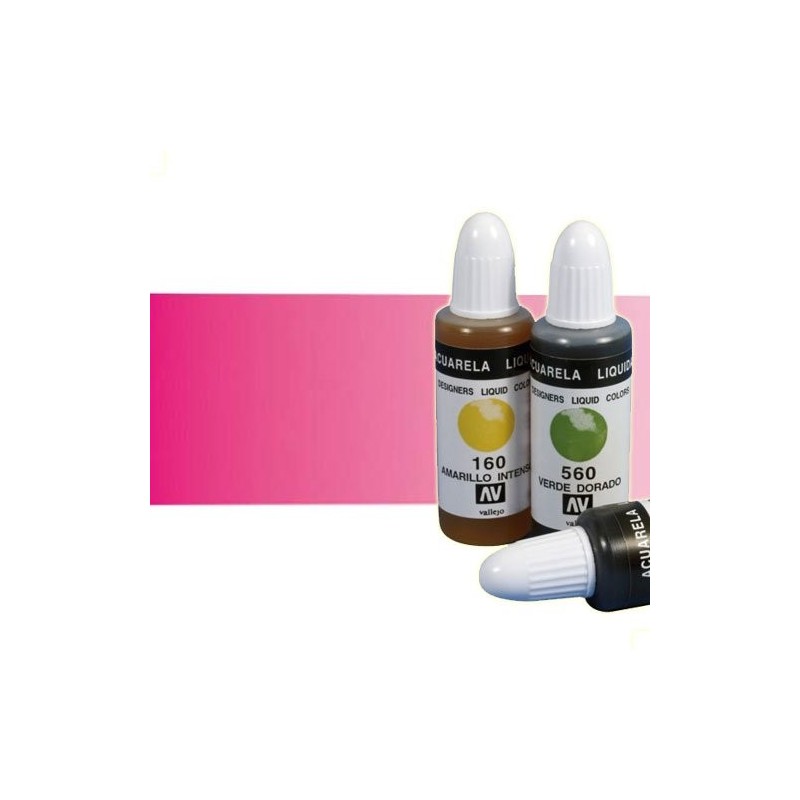 Material Bellas Artes - Pintura - Acuarela líquida Vallejo color rosa intenso (32 ml) | totenart.com