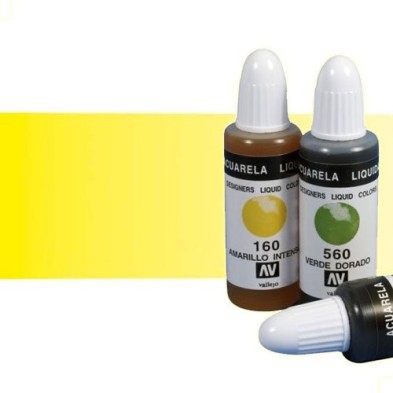 Material Bellas Artes - Pintura - Acuarela líquida Vallejo color amarillo limón (32 ml) | totenart.com