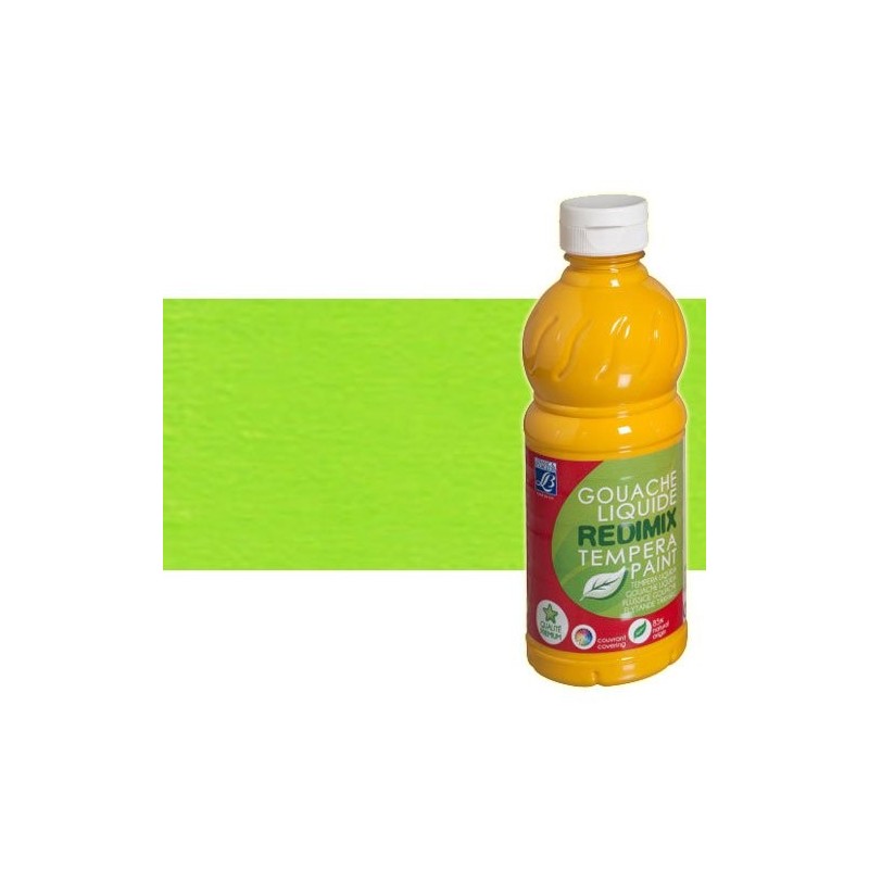 Gouache liquido Verde Claro, Lefranc, 1000 ml.