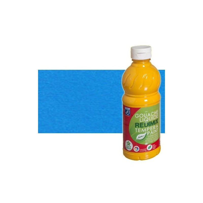 Gouache liquido Azul Primario, Lefranc, 1000 ml.