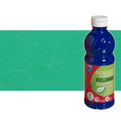 Gouache liquido Verde Esmeralda, Lefranc, 500 ml.