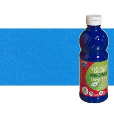 Gouache liquido Azul Primario, Lefranc, 500 ml.