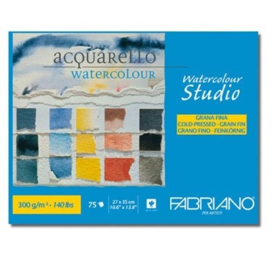 Material Bellas Artes – pintura-y-dibujo - Acuarela Fabriano 300 gr, 27x35 cm, G. Fino, block 75 h. | totenart.com
