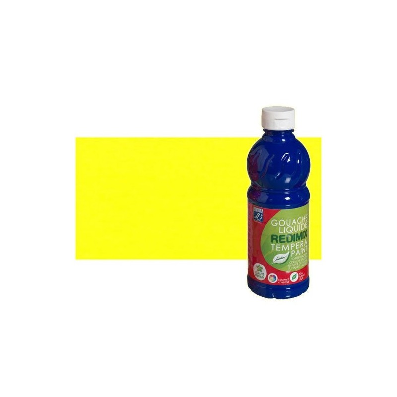 Gouache liquido Amarillo Limon, Lefranc, 500 ml.