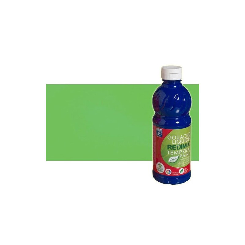 Gouache liquido Verde Fluor., Lefranc, 500 ml.