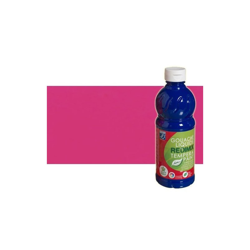 Gouache liquido Rosa Fluor., Lefranc, 500 ml.