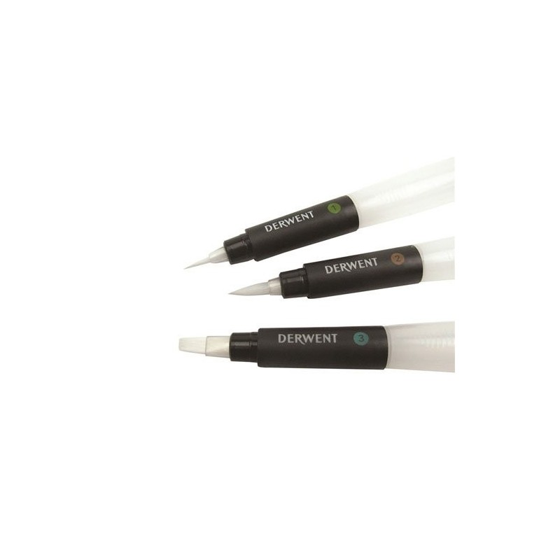 Material Bellas Artes - pintura - Pincel Rellenable Derwent, Multipack 3 modelos | totenart.com