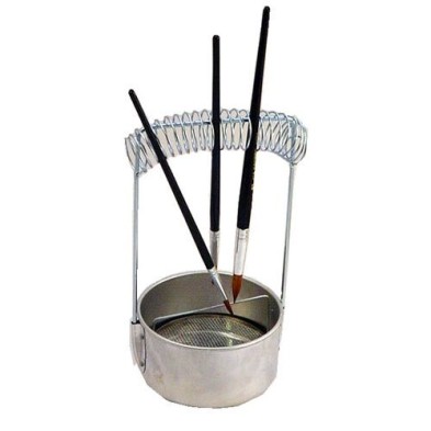 Material Bellas Artes-Pintura-Bote limpiapinceles metalico