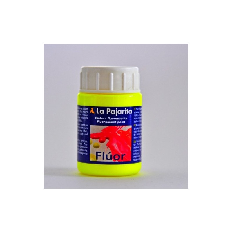 Material Bellas Artes - Pintura - Tempera La Pajarita Amarillo Canario Fluorescente F-01, 35 ml. | totenart.com