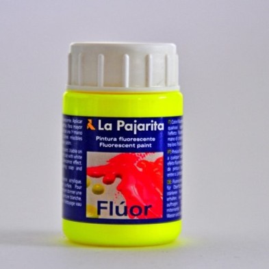 Material Bellas Artes - Pintura - Tempera La Pajarita Amarillo Canario Fluorescente F-01, 35 ml. | totenart.com