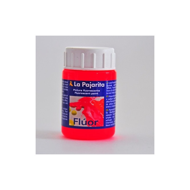Material Bellas Artes - Pintura - Tempera La Pajarita Rojo Amapola Fluorescente F-03, 35 ml. | totenart.com