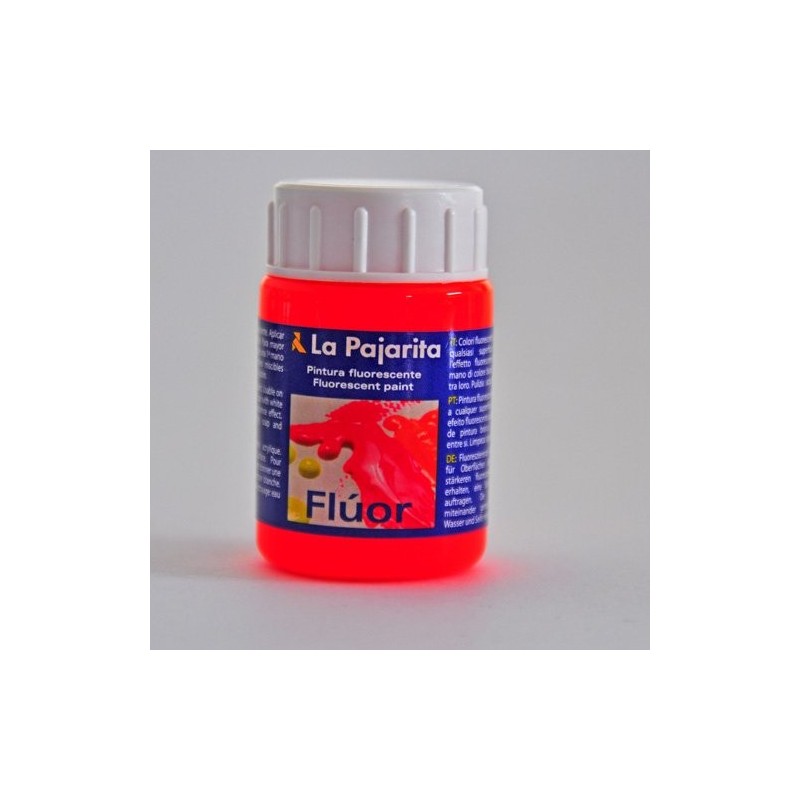 Material Bellas Artes - Pintura - Tempera La Pajarita Naranja Fluorescente F-02, 35 ml. | totenart.com