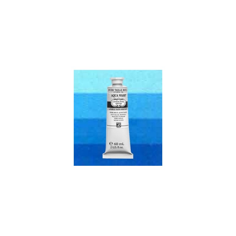 Material Bellas Artes-Grabado-Tinta Aqua wash Charbonnel Azul Oceano, 60 ml.