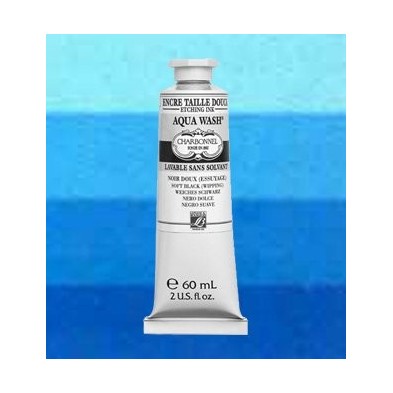Material Bellas Artes-Grabado-Tinta Aqua wash Charbonnel Azul Oceano, 60 ml.