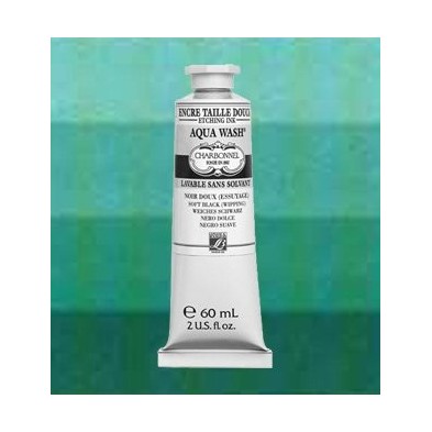 Material Bellas Artes-Grabado-Tinta Aqua wash Charbonnel Verde Esmeralda, 60 ml.